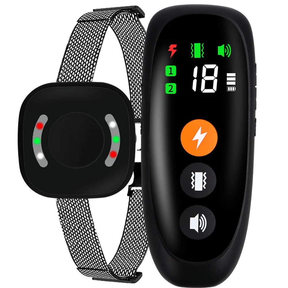 Anti Bark Dog Training Collar 800m Remote Waterproof Rechargeable Electric Shocker