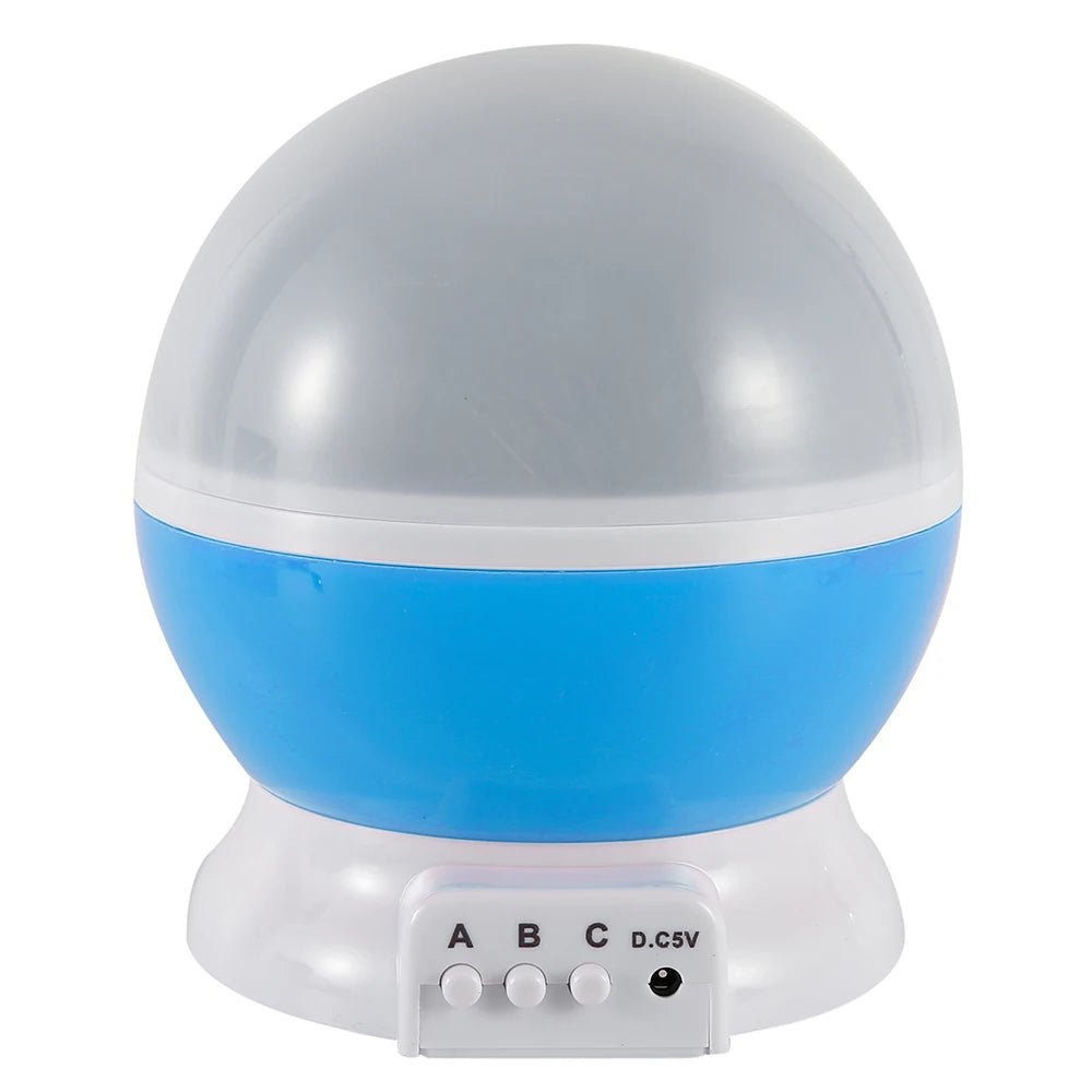 Starry Sky Night Lamp Projector Rotating Baby Nursery Moon Galaxy Table Light