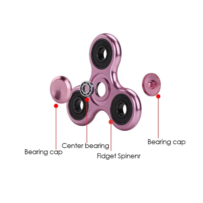CowLost | aluminum-alloy-plating-fidget-spinner-metal-alloy-r188-mute-bearing-drawing-process-hand-spinner-stress-relief-adult-kids-toys |5