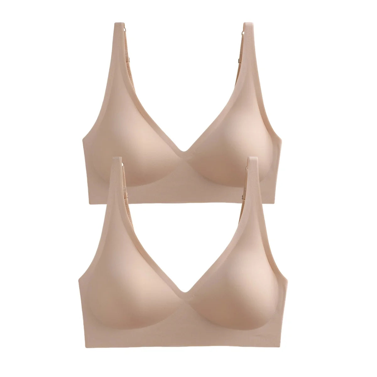 CowLost | product_id-2pcs-seamless-wireless-push-up-bras-soft-padded-deep-v-bralettes-s-3xl |18