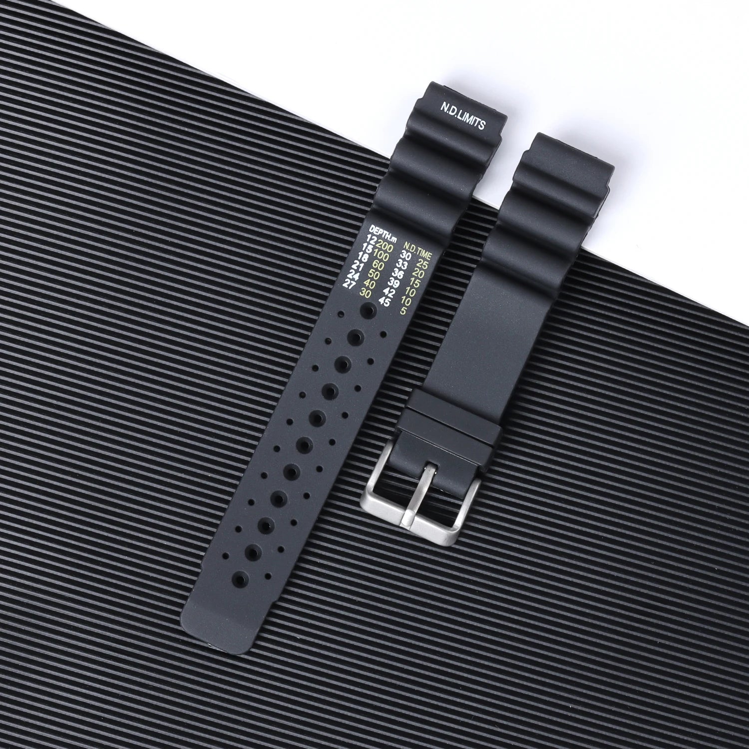 ND Limits Waterproof Rubber Watch Strap 20/22/24mm for Rolex & Seiko