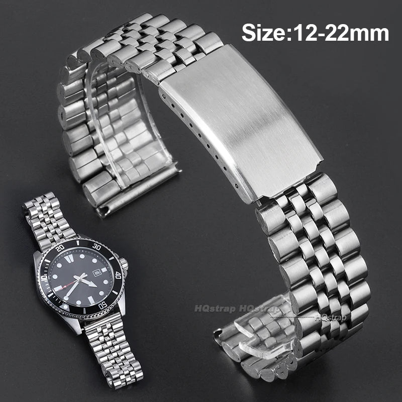 CowLost | product_id-stainless-steel-watchband-14-22mm-with-folding-buckle-for-seiko-rolex-casio |8