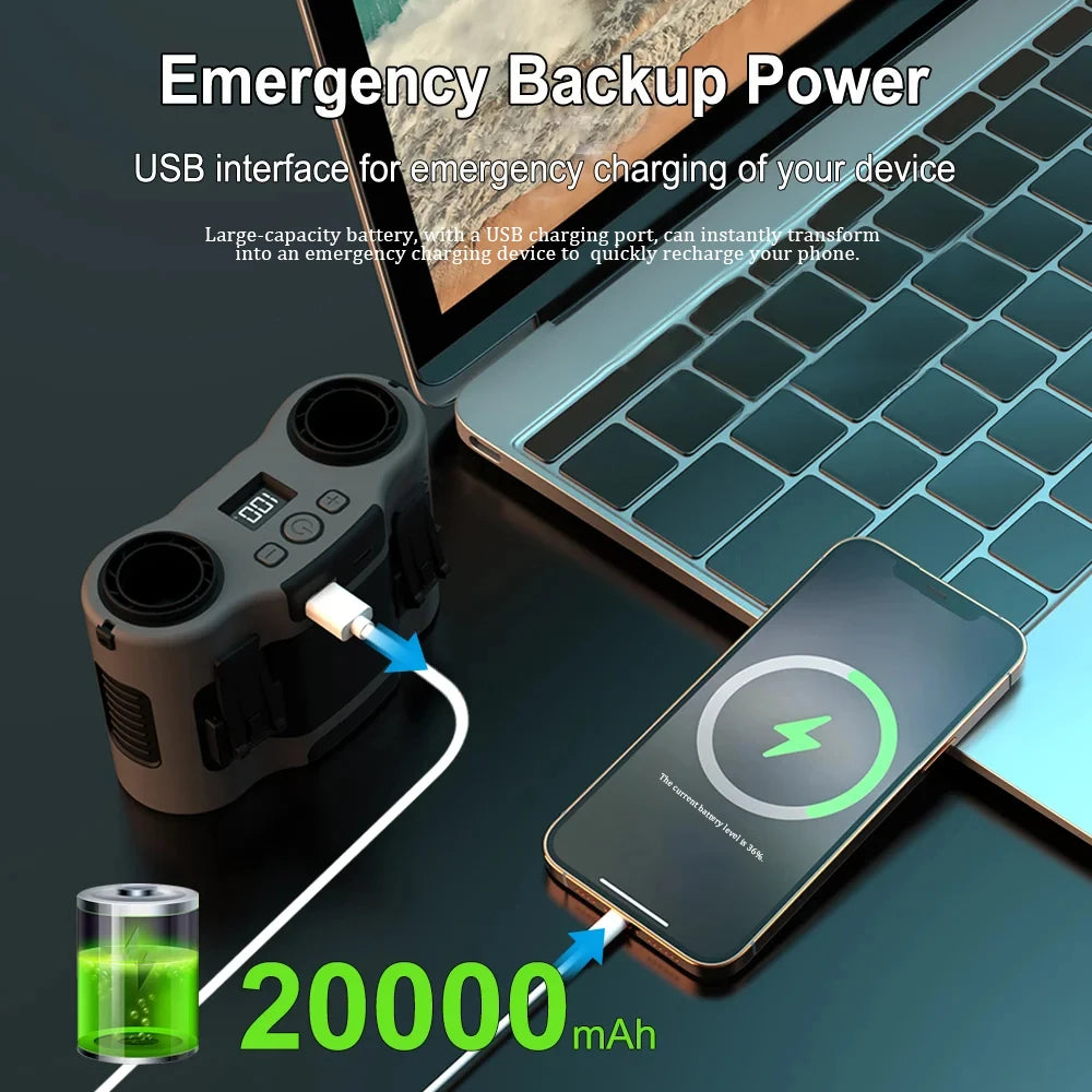 CowLost | binoculars-product_id-portable-usb-rechargeable-waist-clip-fan-with-dual-air-outlets-20000mah-battery |5