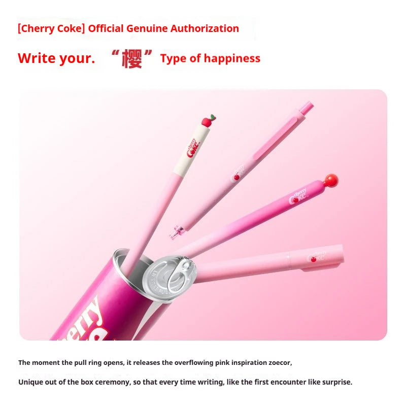 CowLost | product_id-kaco-cherry-coke-collab-gel-pens-sakura-limited-edition-soda-can-design-quick-dry-3pcs-1-marker-set |2