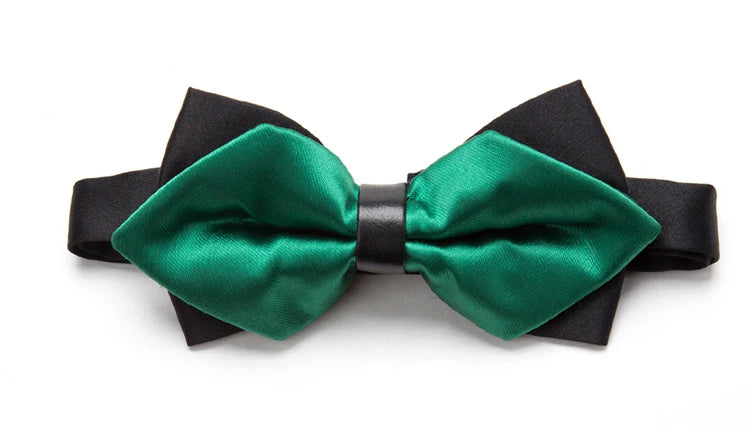 CowLost | men-ties-solid-fashion-butterfly-party-wedding-black-red-bow-tie |14