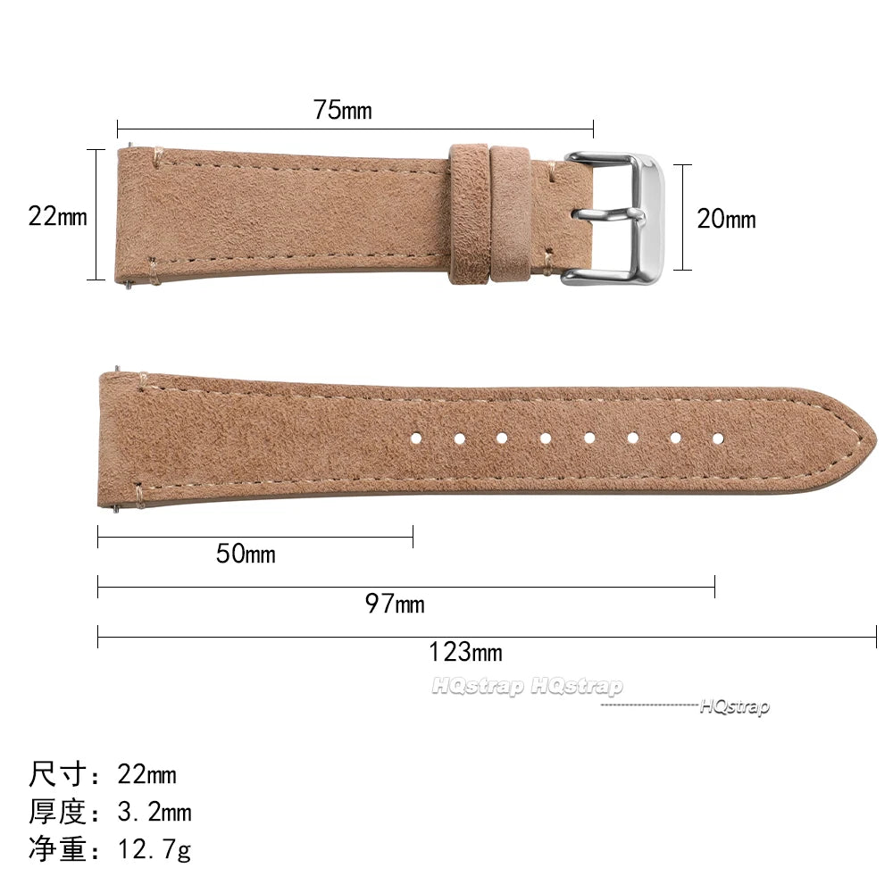 CowLost | bracelets-product_id-vintage-suede-leather-watch-strap-20mm-22mm-handmade-quick-release-for-seiko-rolex-universal |9