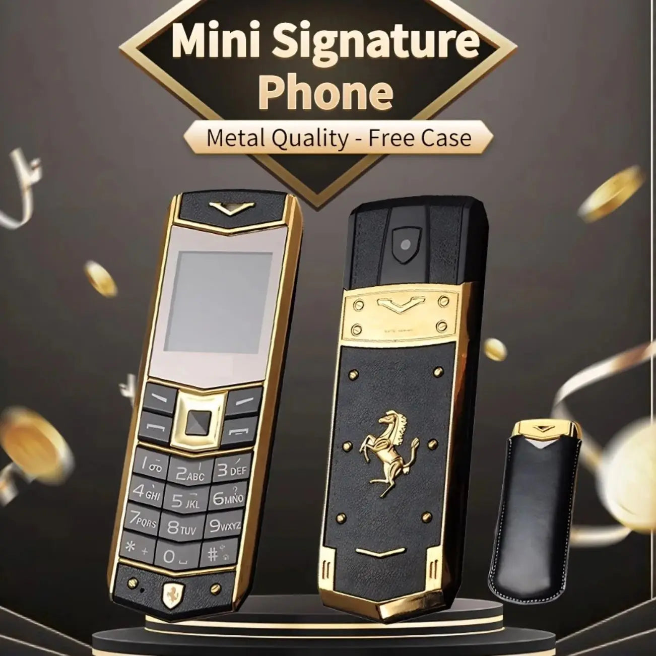 CowLost | mini-classic-luxury-phone-metal-frame-dual-sim-bluetooth |1