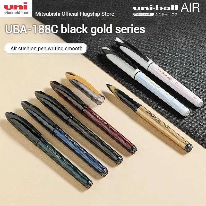 CowLost | product_id-uni-ball-air-uba-188-black-gold-series-gel-pen-quick-dry-high-end-office-pen |7