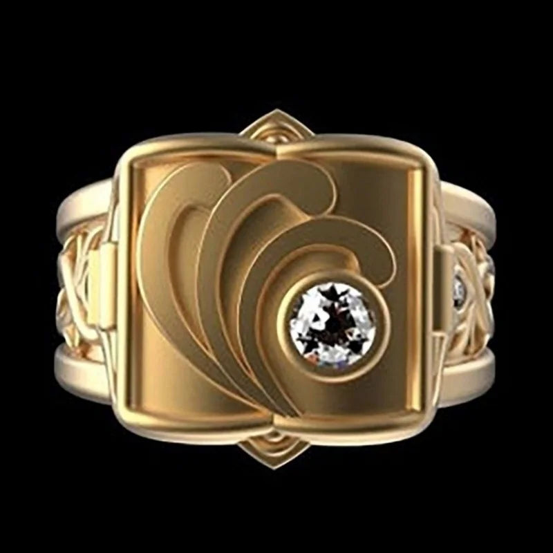 Men's Lightweight Stainless Steel Adjustable Ring, Silver Gold Color, Party Jewelry, Valentine's Gift