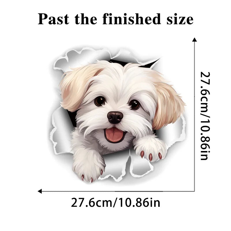 CowLost | 1pc-creative-3d-cracked-animal-dog-toilet-sticker |6