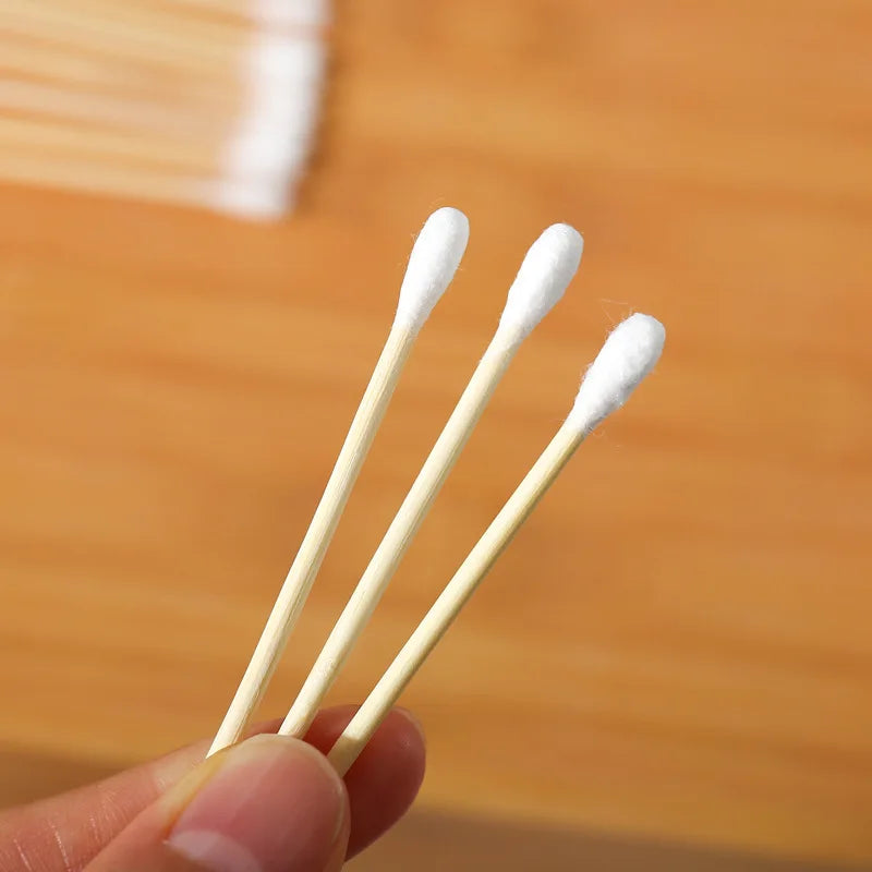 CowLost | double-head-wood-cotton-swab-women-makeup-lipstik-cotton-buds |13