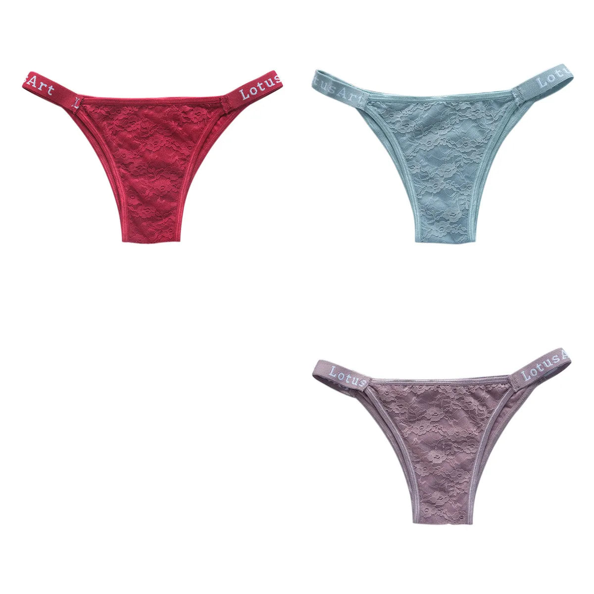 CowLost | product_id-3pcs-women-s-low-waist-lace-brazilian-briefs-set |23
