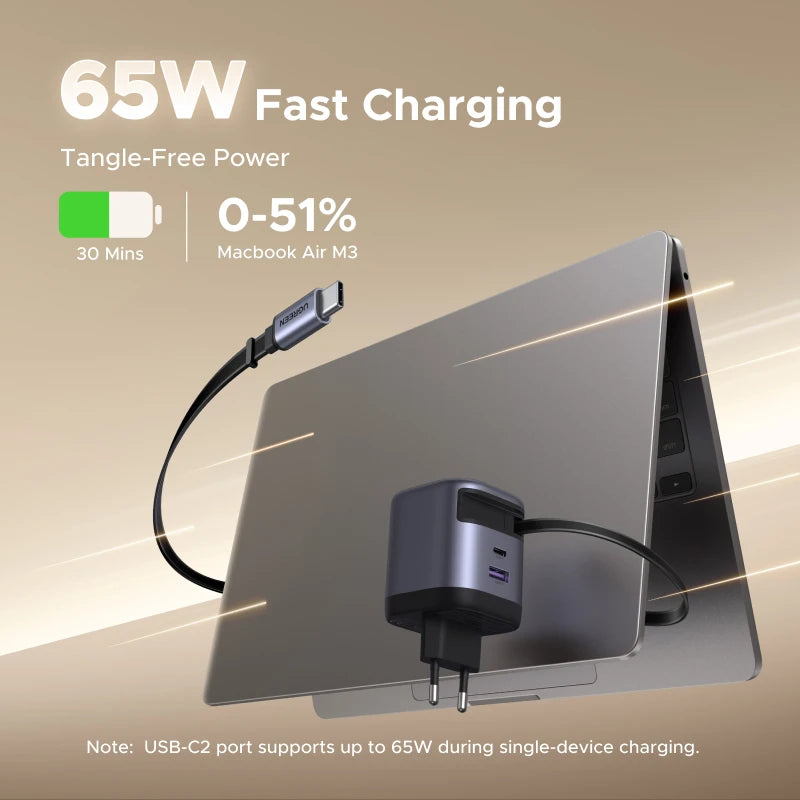 CowLost | ugreen-65w-gan-charger-with-retractable-usb-c-cable |3