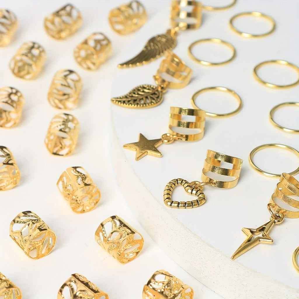 CowLost | 45pcs-alloy-braid-hair-ring-dreadlock |3