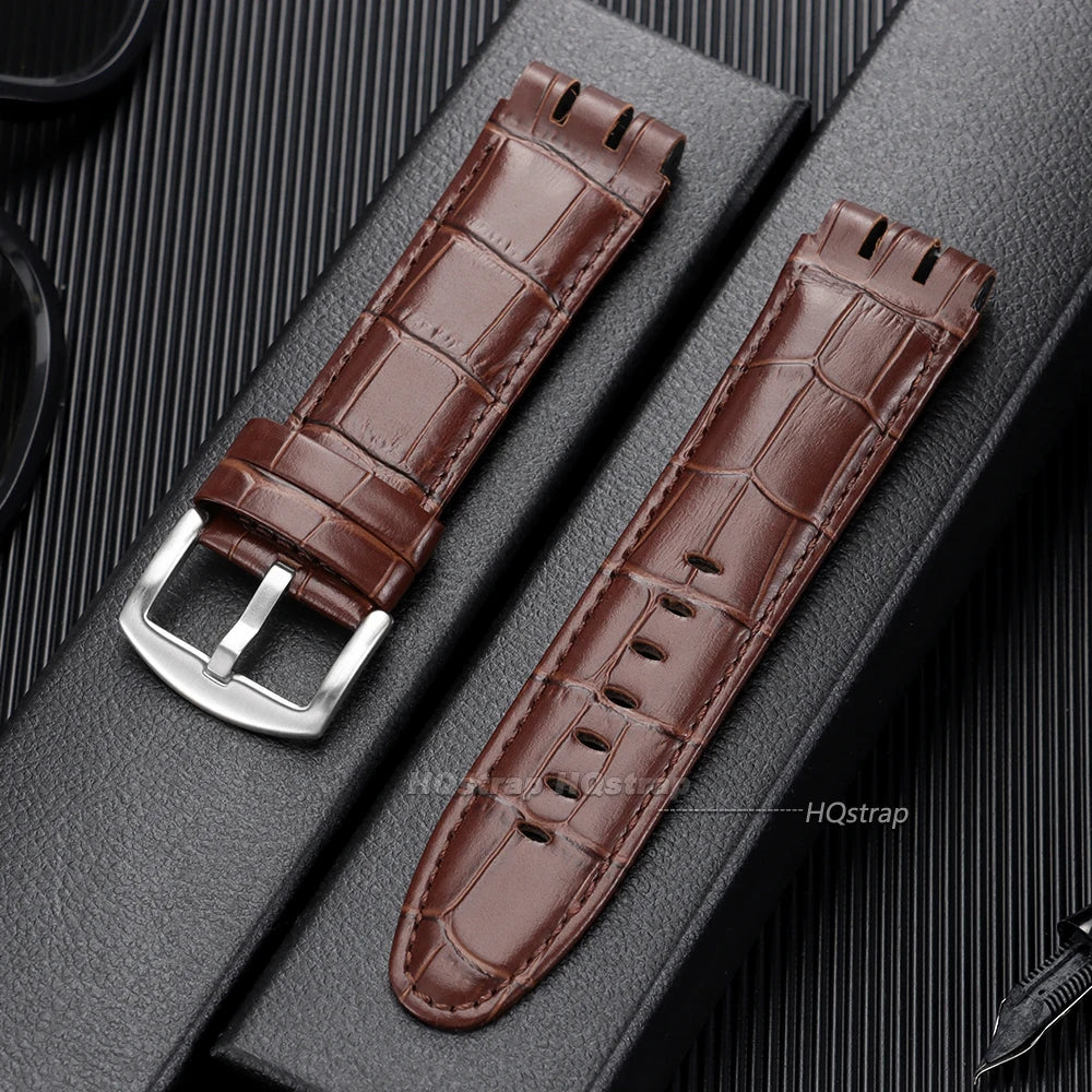 CowLost | product_id-cowhide-leather-23mm-waterproof-watchband-for-swatch-yos440-449-401-447-unisex |8