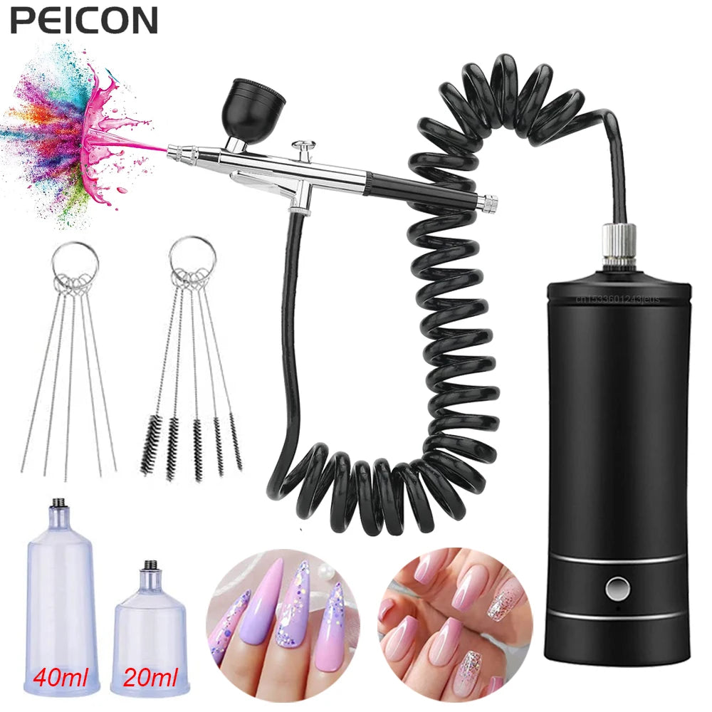 CowLost | airbrush-nail-with-compressor-portable-air-brush |1