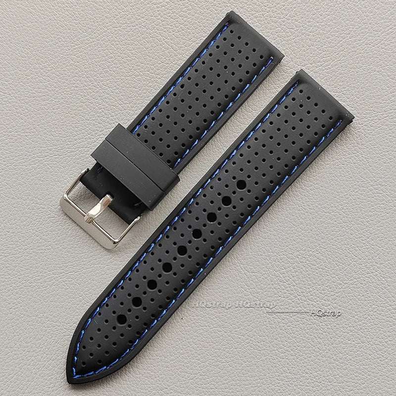 20mm 22mm 24mm Soft Silicone Waterproof Sport Watch Strap Replacement for Samsung Unisex