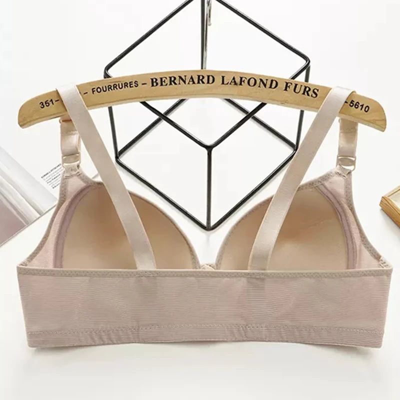 CowLost | product_id-wire-free-front-buckle-thin-cup-nursing-bra-for-middle-aged-moms |2