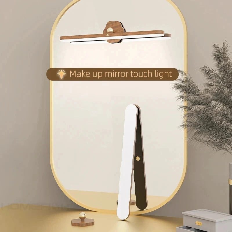 CowLost | product_id-wooden-led-rechargeable-magnetic-wall-night-light-with-mirror-and-touch-switch-for-bedroom-bedside |5