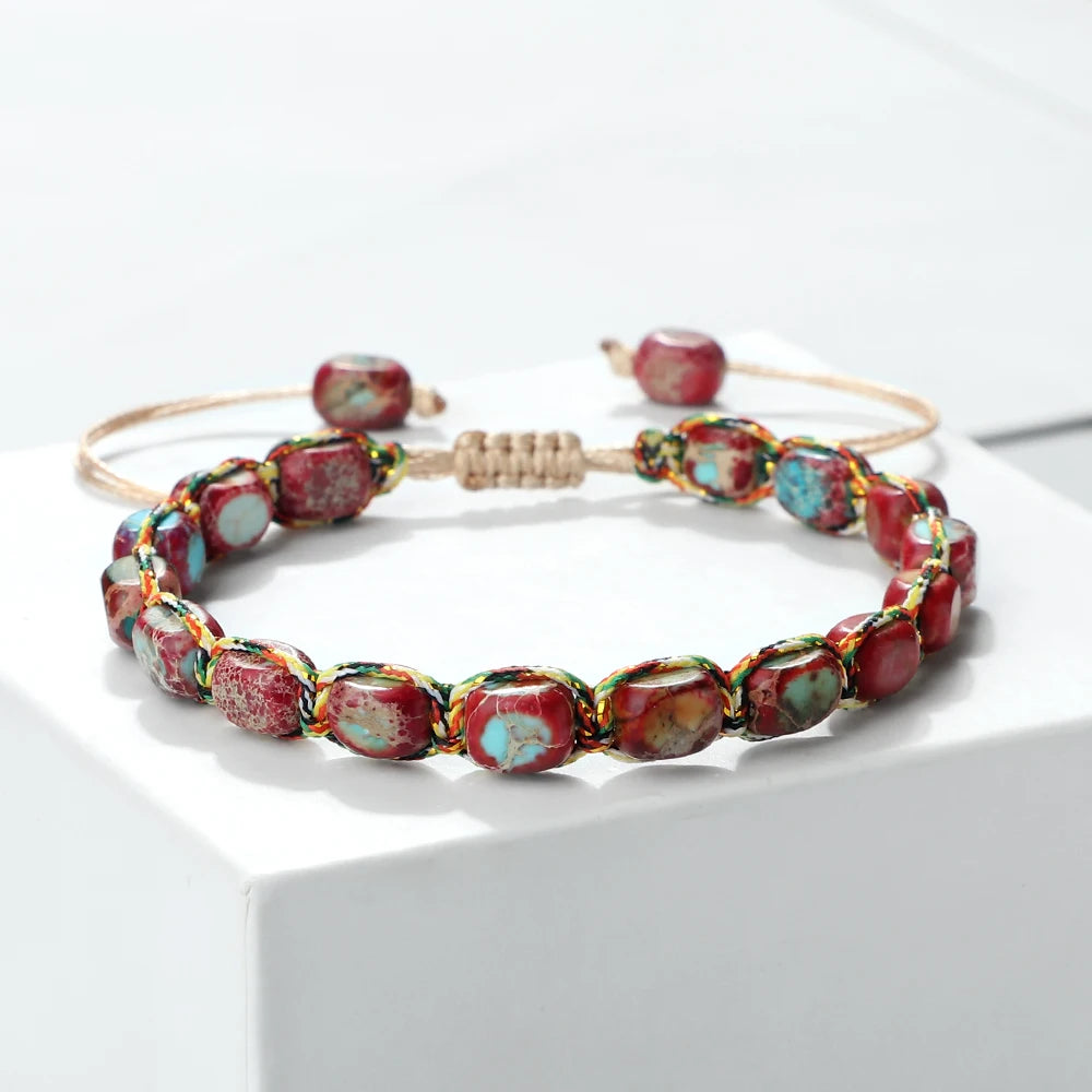 CowLost | badge-pass-holders-handmade-bohemian-imperial-stone-beaded-bracelet |28