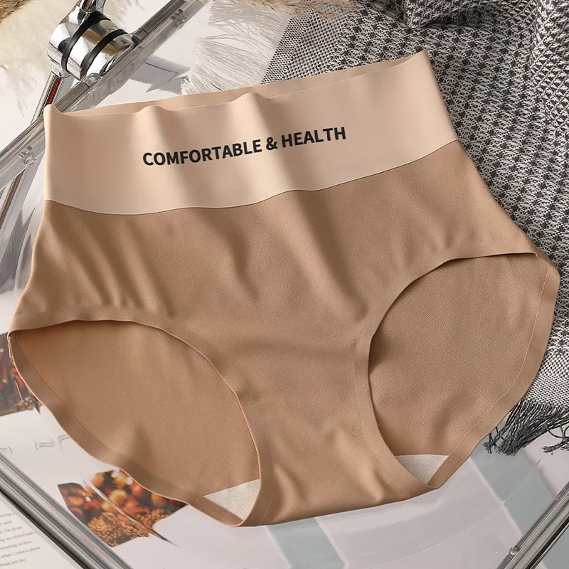 CowLost | product_id-fallsweet-4pcs-womens-seamless-high-rise-cotton-briefs-plus-size-m-xl |12