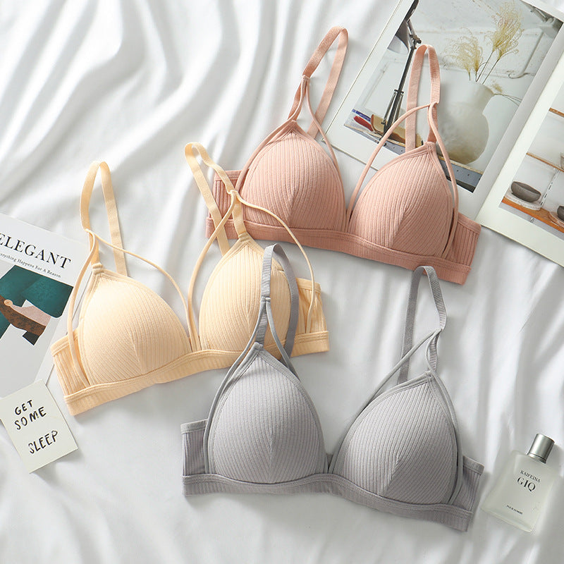 CowLost | product_id-wireless-cotton-push-up-deep-v-neck-padded-bra-for-women |4