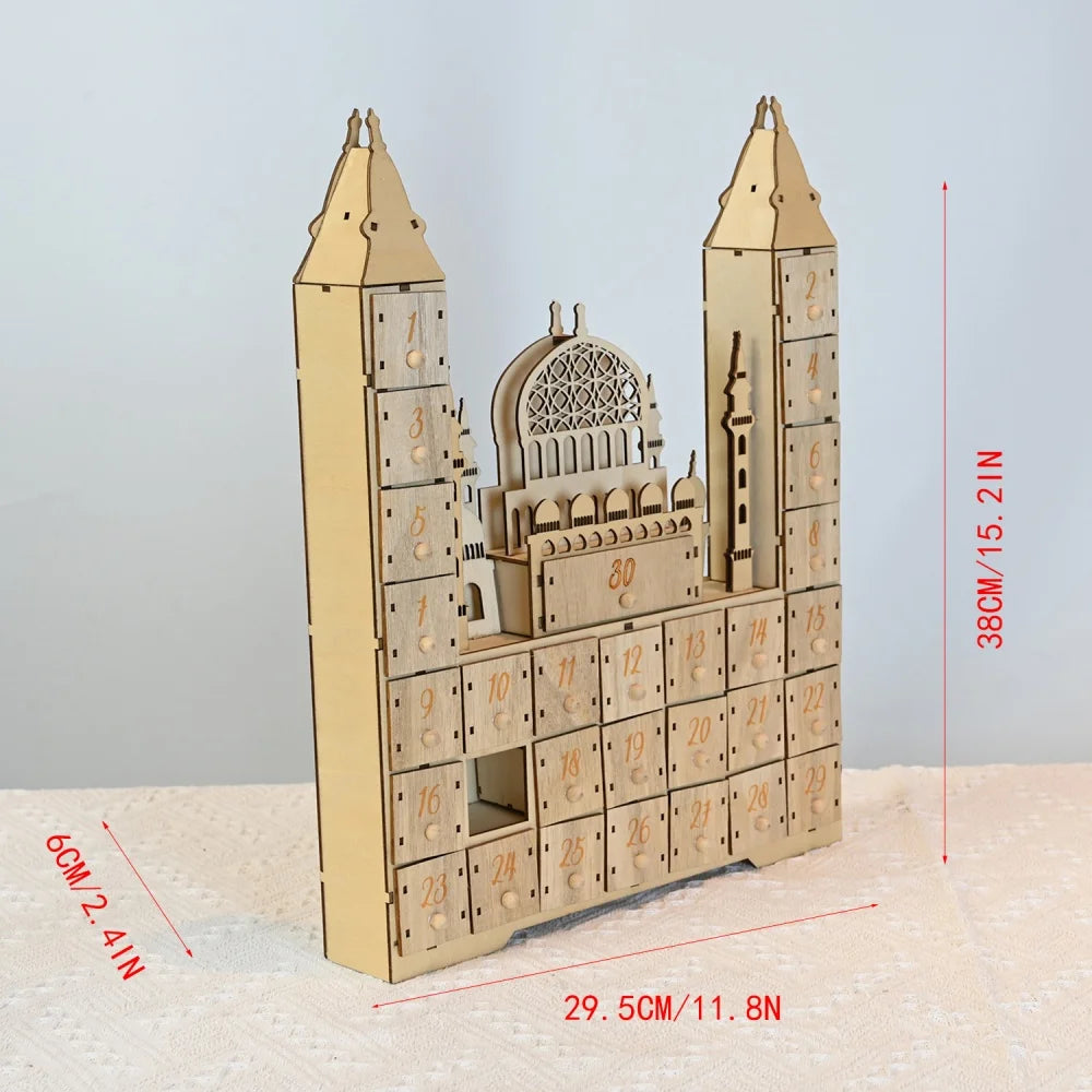CowLost | ramadan-countdown-calendar-eid-mubarak-wooden-mosque-ornaments |3