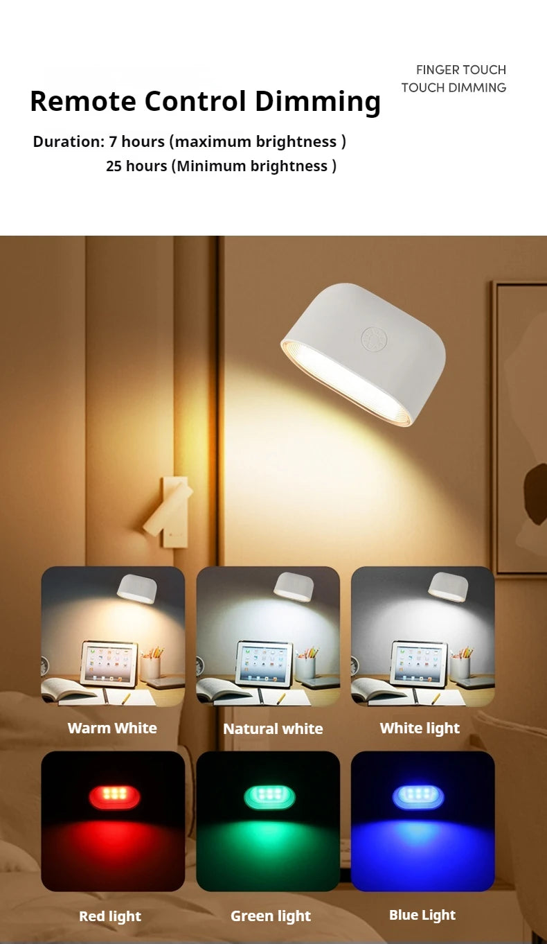 CowLost | product_id-magnetic-rechargeable-round-led-wall-light-with-360-rotation-touch-remote-control |13