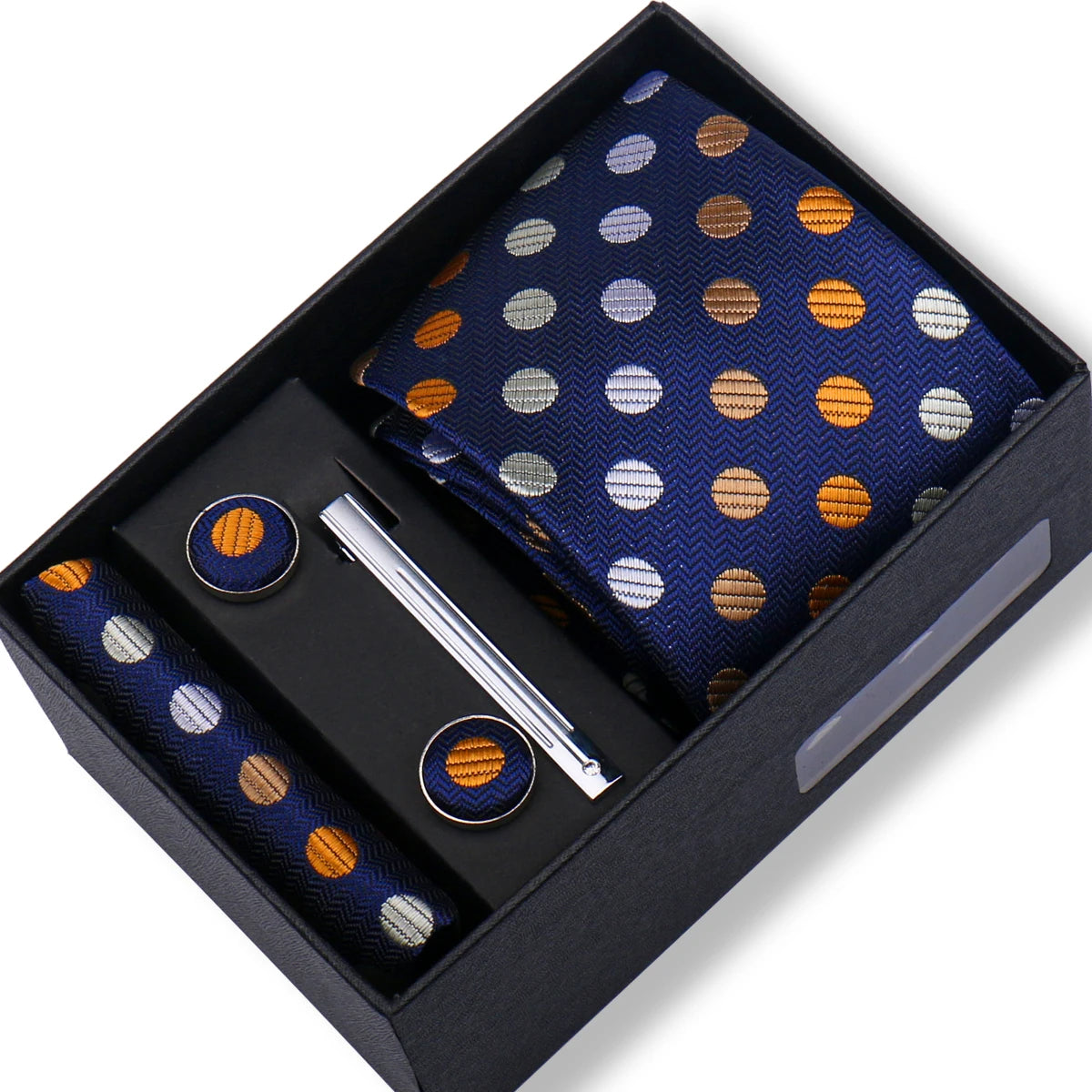 CowLost | tie-men-with-box-top-quality-business-ties-hanky-cufflink-set |65