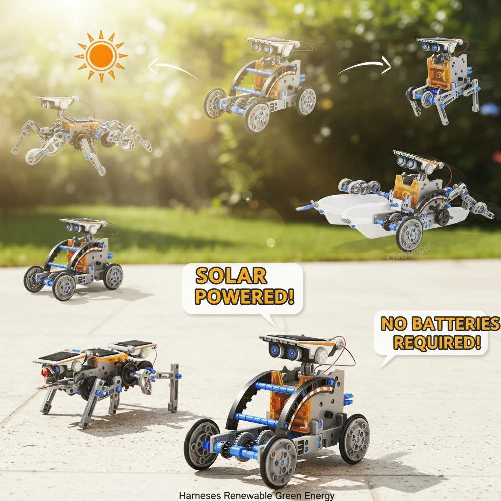 13-in-1 Solar Robot Kit DIY STEM Science Toys for Kids Gifts