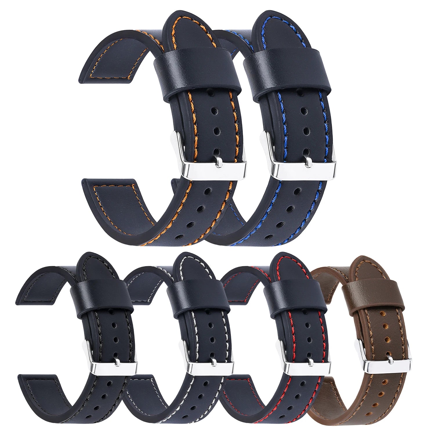 CowLost | product_id-genuine-leather-universal-watch-strap-for-rolex-square-buckle-18-20-22-24mm-unisex |22