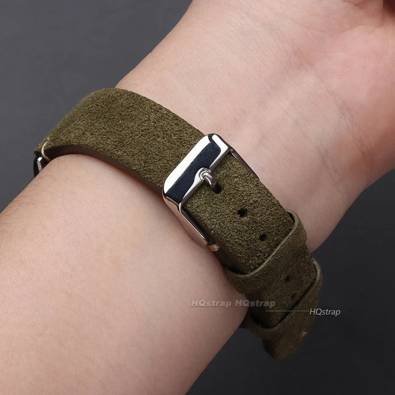 CowLost | product_id-vintage-leather-suede-quick-release-watch-strap-14-22mm-gray-blue-brown |5
