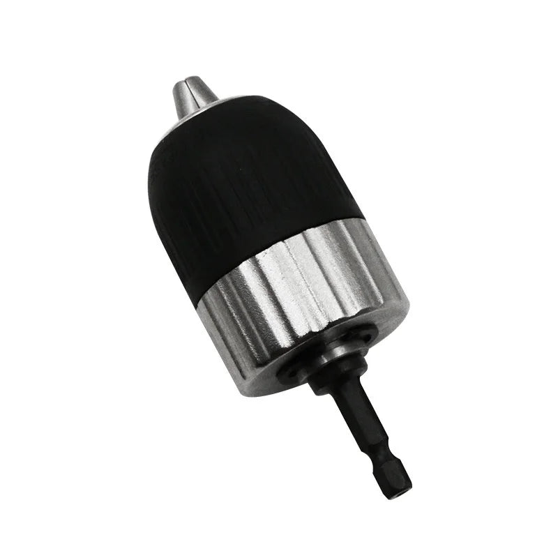 CowLost | keyless-self-locking-drill-chuck-adapter-2-13mm-3-8-24unf-hex-shank-quick-release-impact-ready-electric-drill-chuck-driver-tools |4