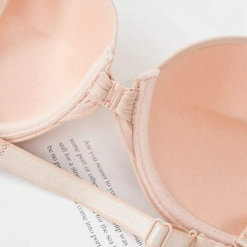 CowLost | sexy-push-up-bra-womens-front-buckle-bras-solid-seamless |12