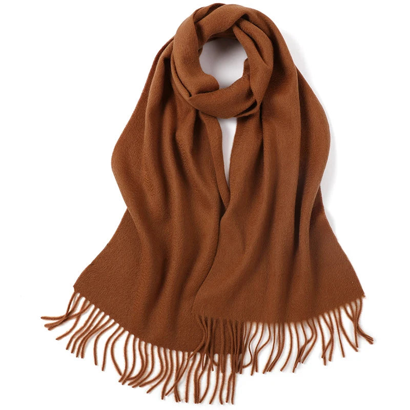CowLost | winter-pure-long-wool-scarf-women-luxury-brand |6