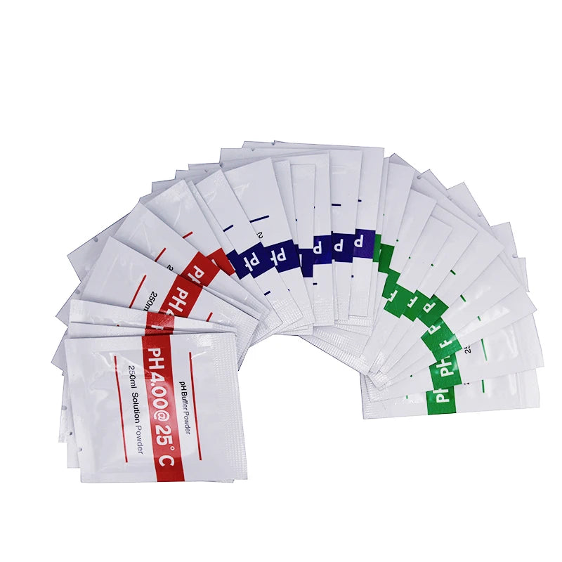 30pcs PH Buffer Powder Calibration Solution pH4.00/6.86/9.18 for pH Meter