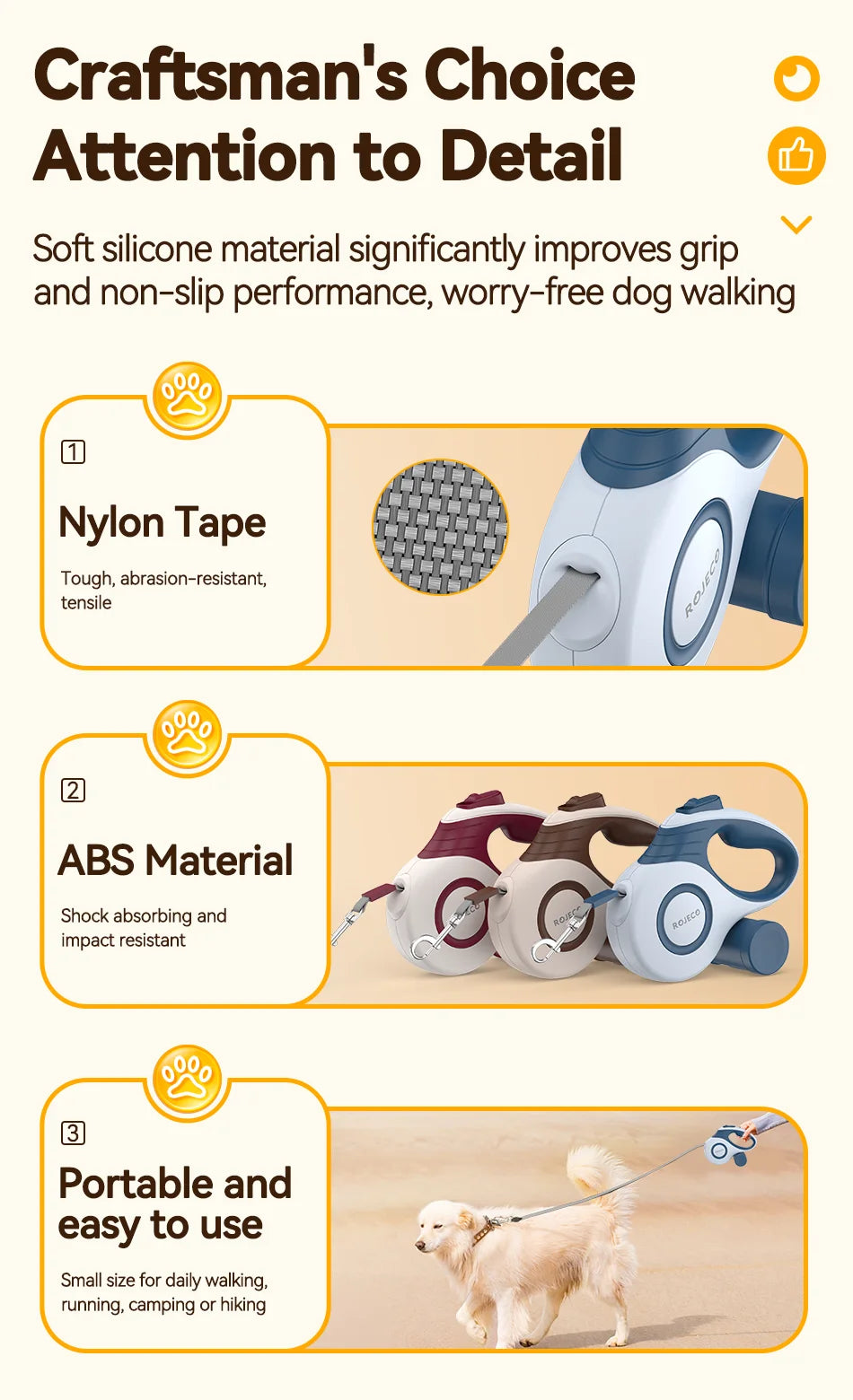 CowLost | cat-furniture-rojeco-5m-automatic-retractable-dog-and-cat-leash-for-small-pets |18