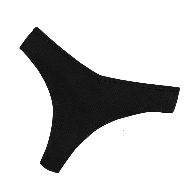 CowLost | product_id-4pcs-women-cotton-low-rise-solid-color-v-waist-g-string-thongs-m-xxl |12