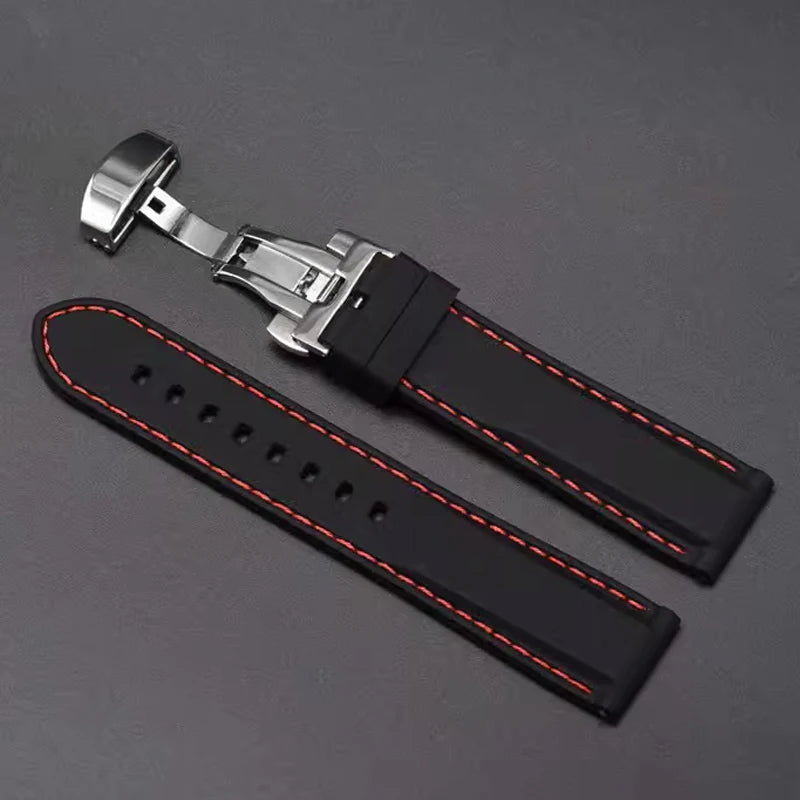 CowLost | product_id-silicone-quick-release-waterproof-sport-watch-strap-for-seiko-18-24mm-with-butterfly-buckle |24