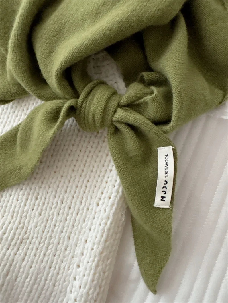 CowLost | british-korean-triangle-scarf-niche-wool-triangular |18