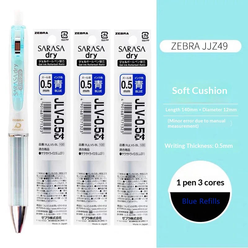 CowLost | product_id-zebra-jjz49-quick-dry-gel-pen-0-4-0-5mm-retractable-cushion-grip-transparent-design-for-exams-writing |49