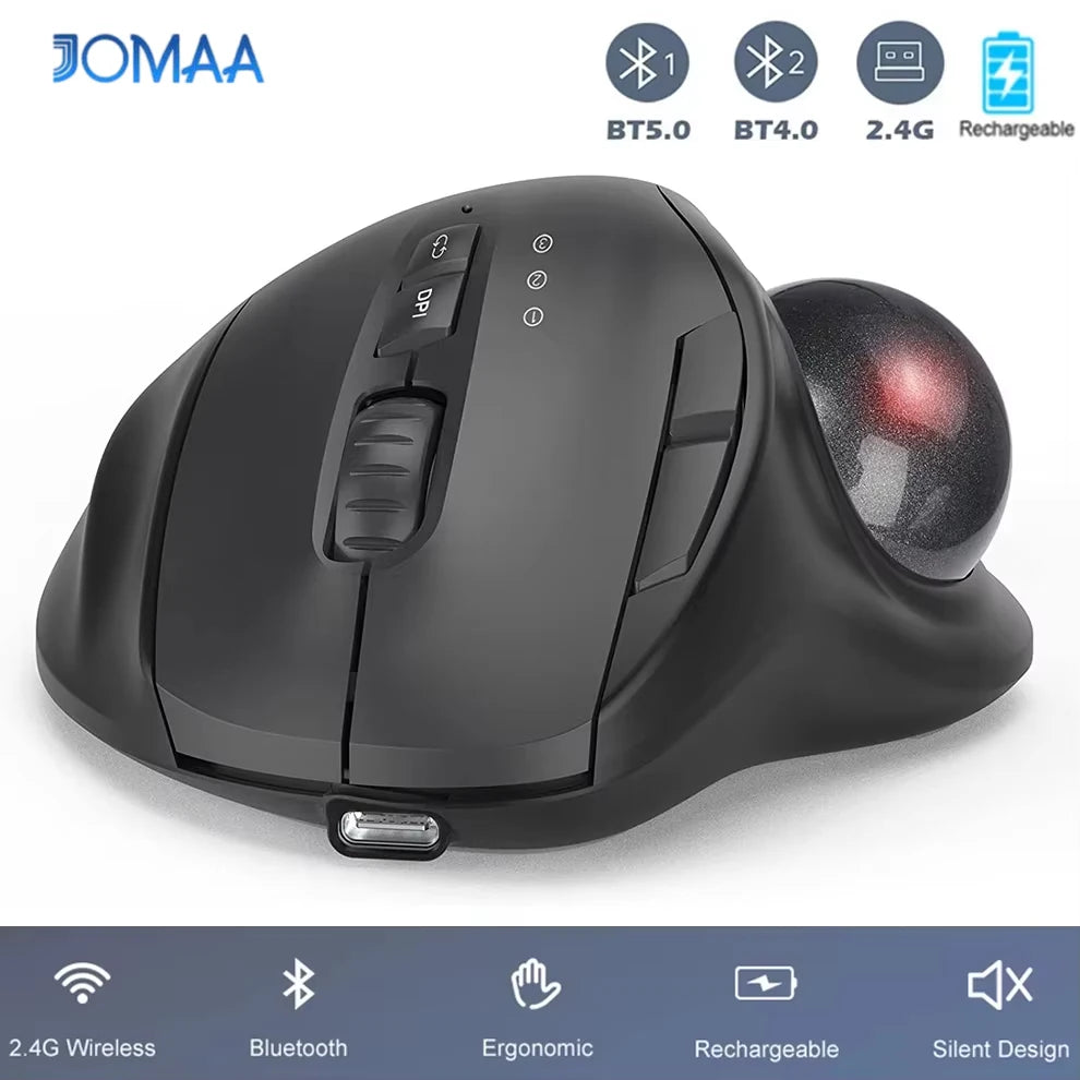 CowLost | product_id-jomaa-2400dpi-rechargeable-vertical-ergonomic-trackball-mouse-with-2-4g-bluetooth-and-eva-case-for-laptop-ipad-macbook |1