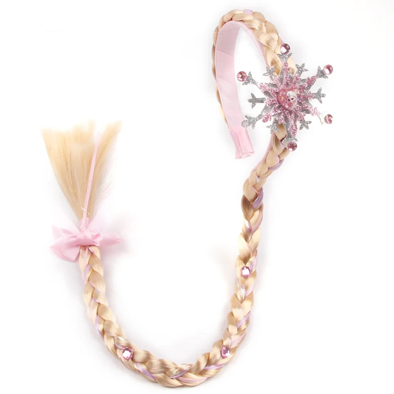 CowLost | frozen-princess-elsa-headband-snowflake-tiara-wig-braid |17