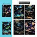 CowLost | product_id-4-pcs-a4-diy-luminous-scratch-painting-set-animal-butterfly-whale-landscape-night-view |22