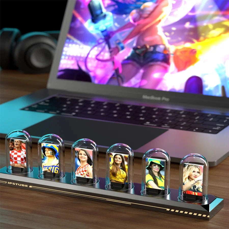 Mexllex Nixie Tube RGB Retro Digital Clock with Wi-Fi, APP Control, IPS Glow, Weather Mode