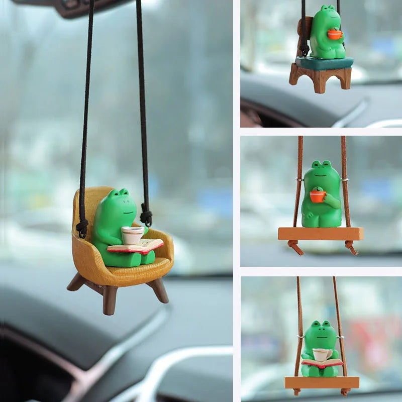 CowLost | gin-product_id-swinging-frog-rearview-mirror-car-pendant-charm |1