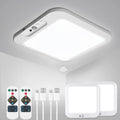 Rechargeable Battery Ceiling Light with Motion Sensor, Wireless Indoor Shower Lamp, Remote Control, 3000K-6500K