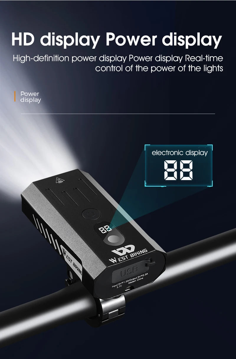 CowLost | west-biking-bike-front-light-induction-bicycle-bright-light-usb-charging-flashlight-cycling-waterproof-torch-bike-headlight |13