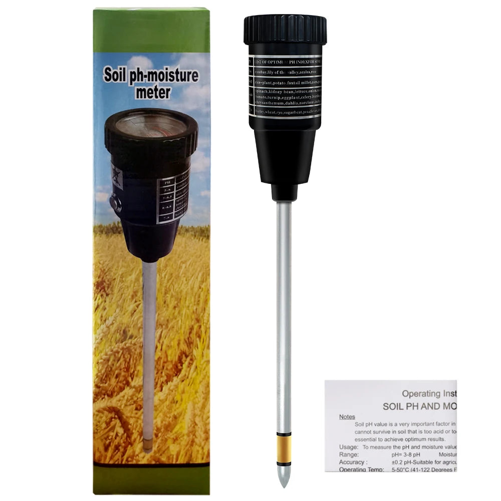 Handheld Digital Soil PH & Moisture Tester Waterproof Meter for Garden Plants