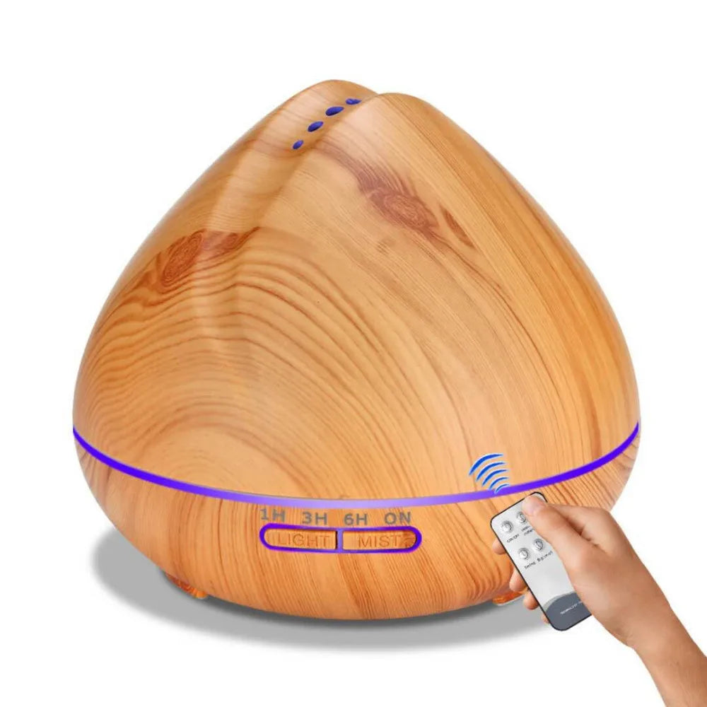 CowLost | product_id-homefish-550ml-ultrasonic-air-humidifier-essential-oil-diffuser-with-wood-grain-remote-7-color-led-lights |9